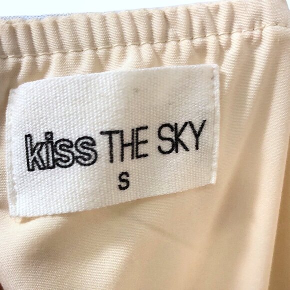 Kiss The Sky Yellow Floral Spaghetti Strap Lace Front Romper Sheer Maxi S - Picture 3 of 9